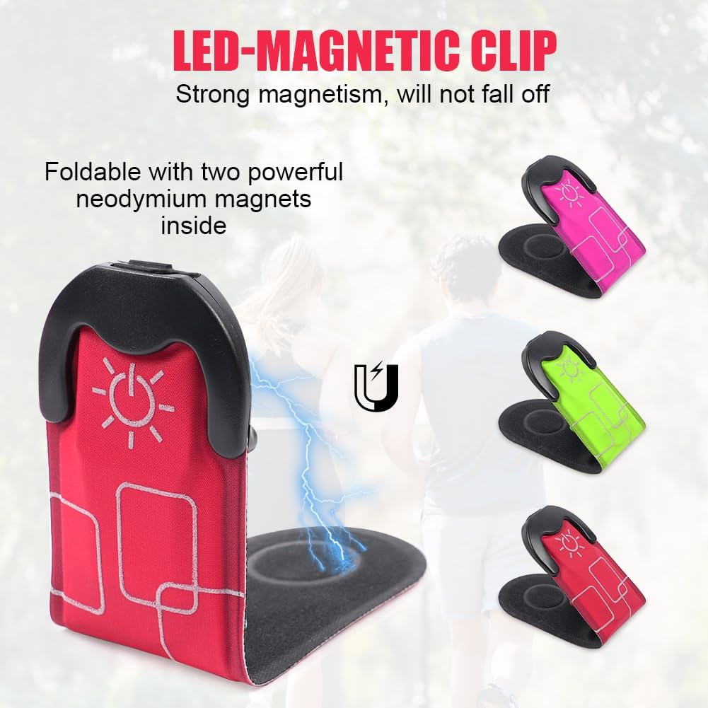 Luci Da Corsa Notturna Magnetiche Flintronic - LED Ricaricabili USB-C, 3 Modalit&agrave;, Impermeabili, Per Corsa E Ciclismo