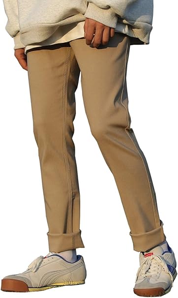 Amazon スキニーの概念を変える大革命ストレッチ スキニーパンツ メンズ ストレッチ 細身 スリム チノパン ゴルフ ブラック 黒 グレー ベージュ オリーブ カーキ ロングパンツ 通販