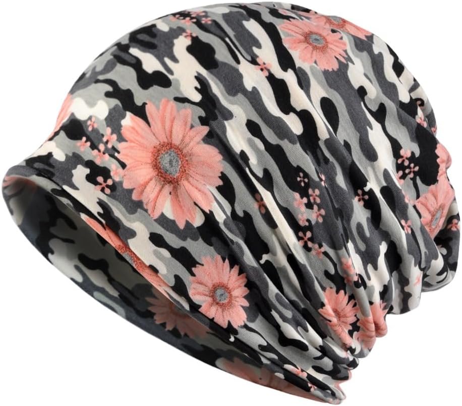 Jemis Printed Stretch Slouchy Multi-Functional Headwear for Hats Beanie Cap and Scarf