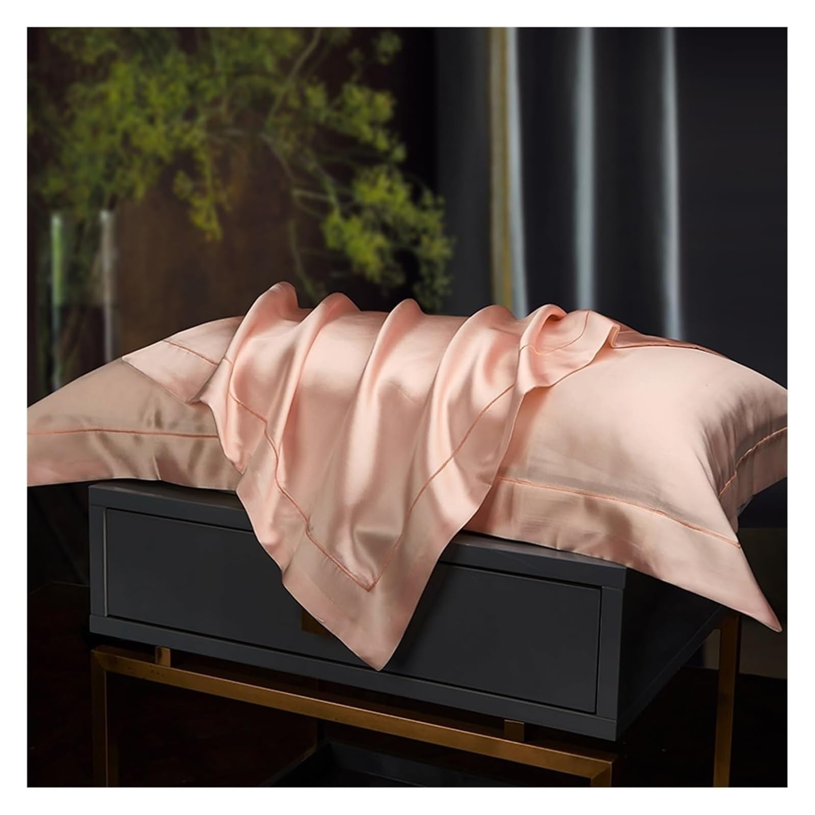 Silk Pillowcases, Pure Silk Pillowcase Real For Sleeping Hair And Skin Health Multicolor 480x740mm(Blush)