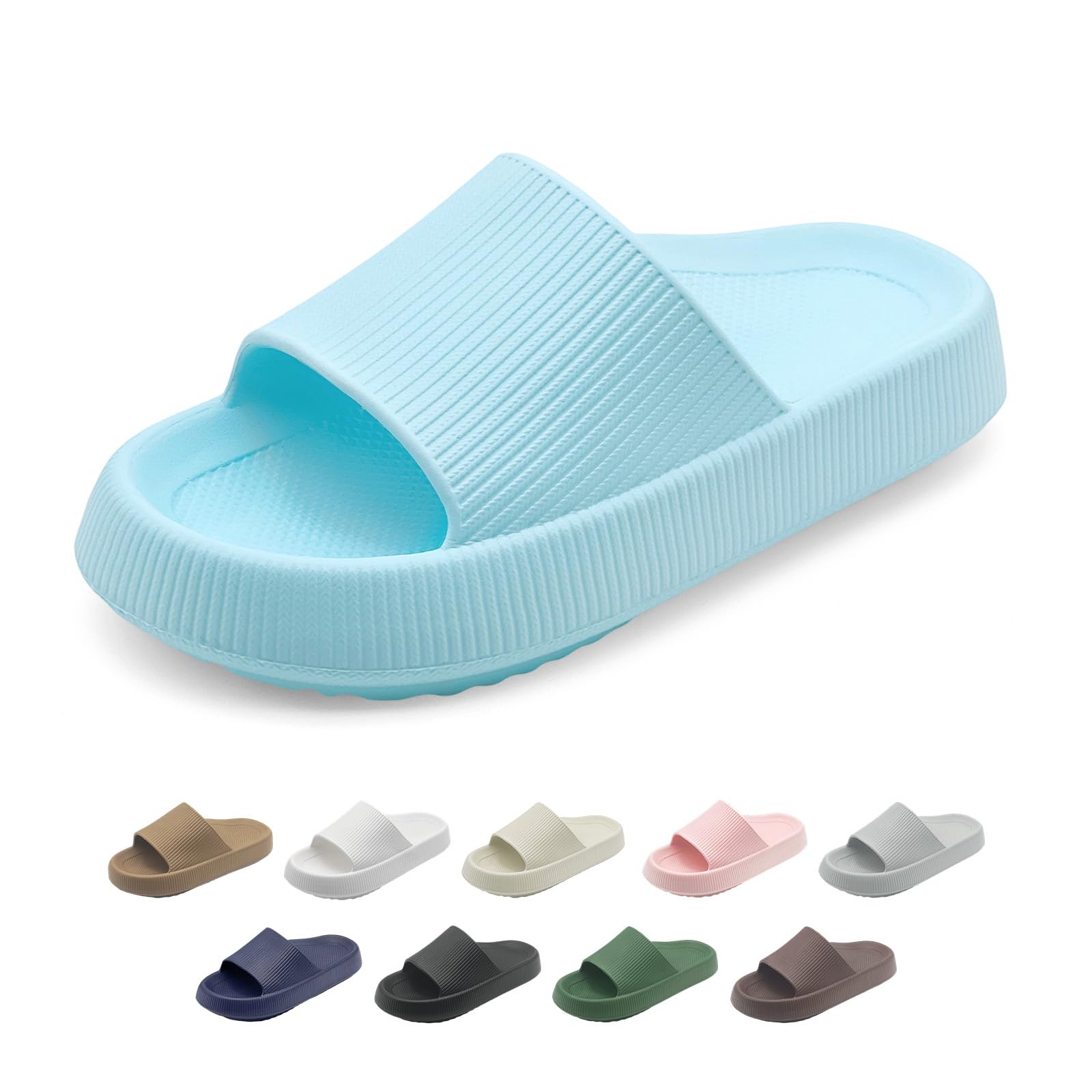 rosyclo Orthopedic Sandals for Women and Men, Arch Support Cloud Recovery Slides Orthotic Pain Relief Pillow Soft Lightweight Cozy Thick Sole Slip On