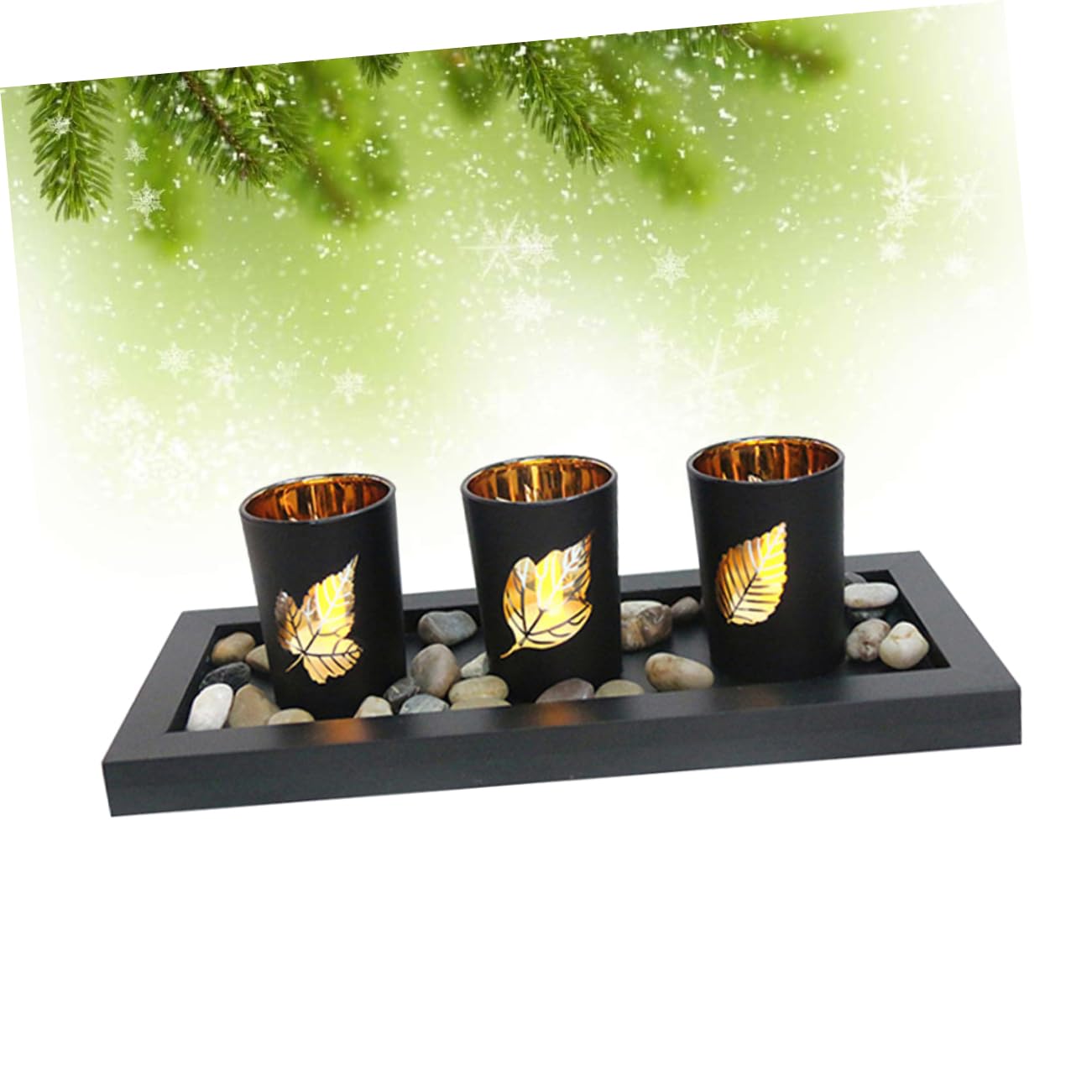 PRETYZOOM 1 De Portavelas De Escritorio Adorno De Sobremesa Portavelas De Té Portavelas De Cristal