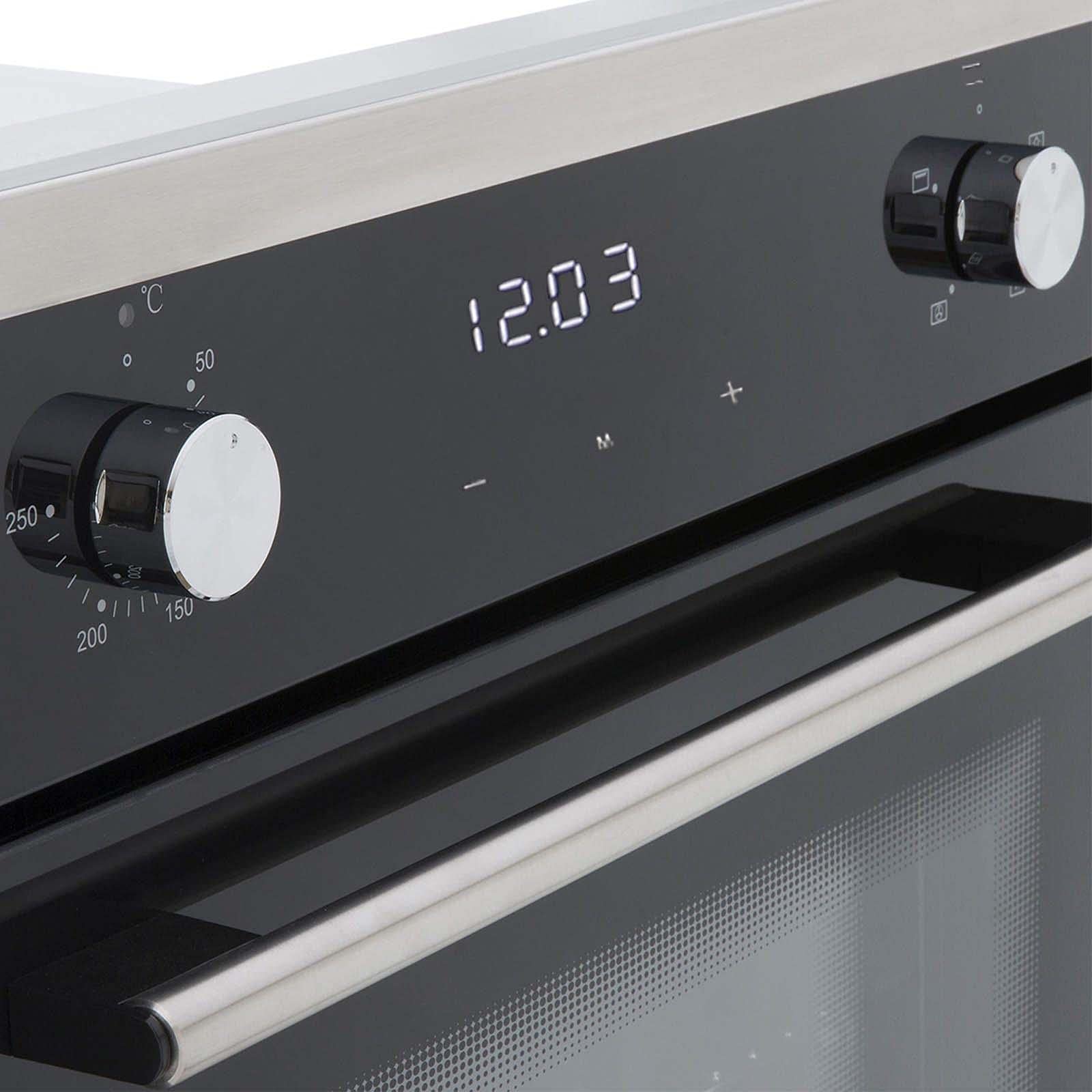 SIA 60cm Black Touch Control Single Oven, 4 Zone Induction Hob & Curved Hood Fan — view 5
