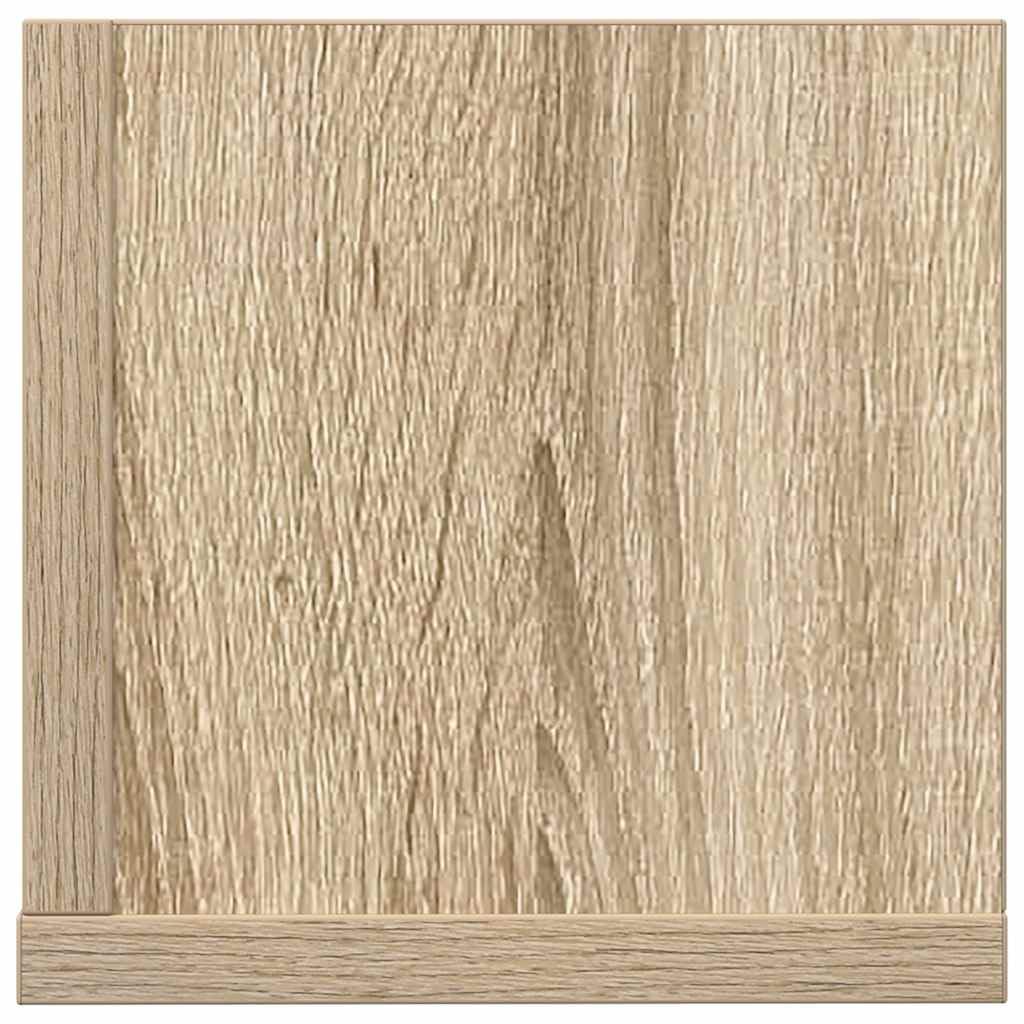 Regały ścienne, zestaw 2 sztuk, dąb Sonoma 75 x 16,5 x 16,5 cm, materiał drewnopochodny, kształt litery L, uniwersalne wiszące półki do salonu, sypialni, łazienki, nośność 20 kg