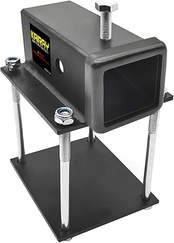 Adaptador de receptor de enganche de parachoques de RV atornillado para vigas de 4 a 4.5 pulgadas, apertura de receptor de 2 pulgadas, parachoques