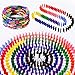 360 Piece Wooden Dominos Blocks Set,Dominoes Set for Kids,Domino Racing Toy Game,Colorful Dominos Tiles Domino Blocks Bulk,Dominoes Racing Tile Games,Kids Game Educational Play Toy for Birthday Party