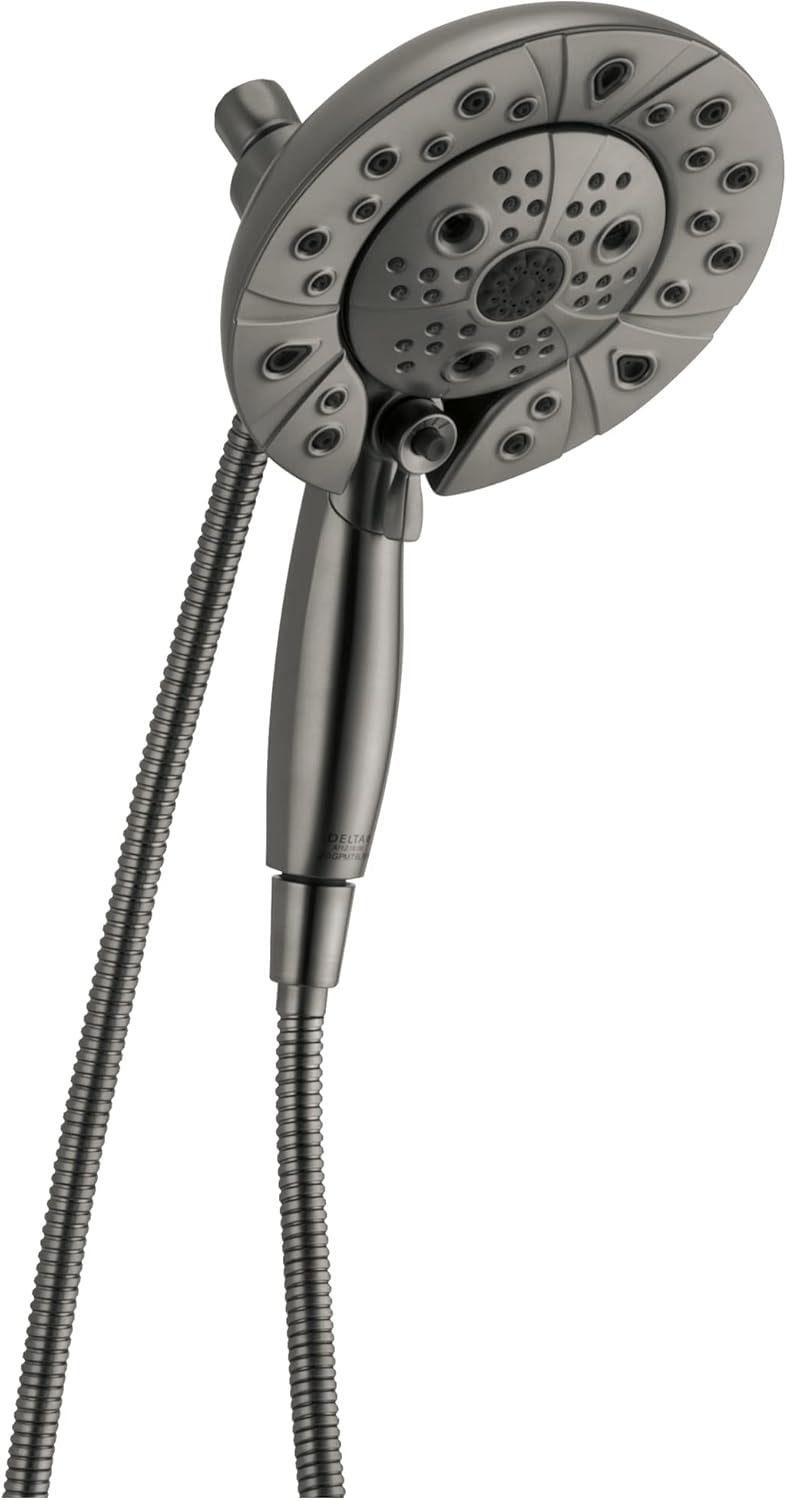 Delta FAUCET 58480-KS-PR-PK Universal Showering Components Combo, Lumicoat Black Stainless, 1.75 GPM Water Flow
