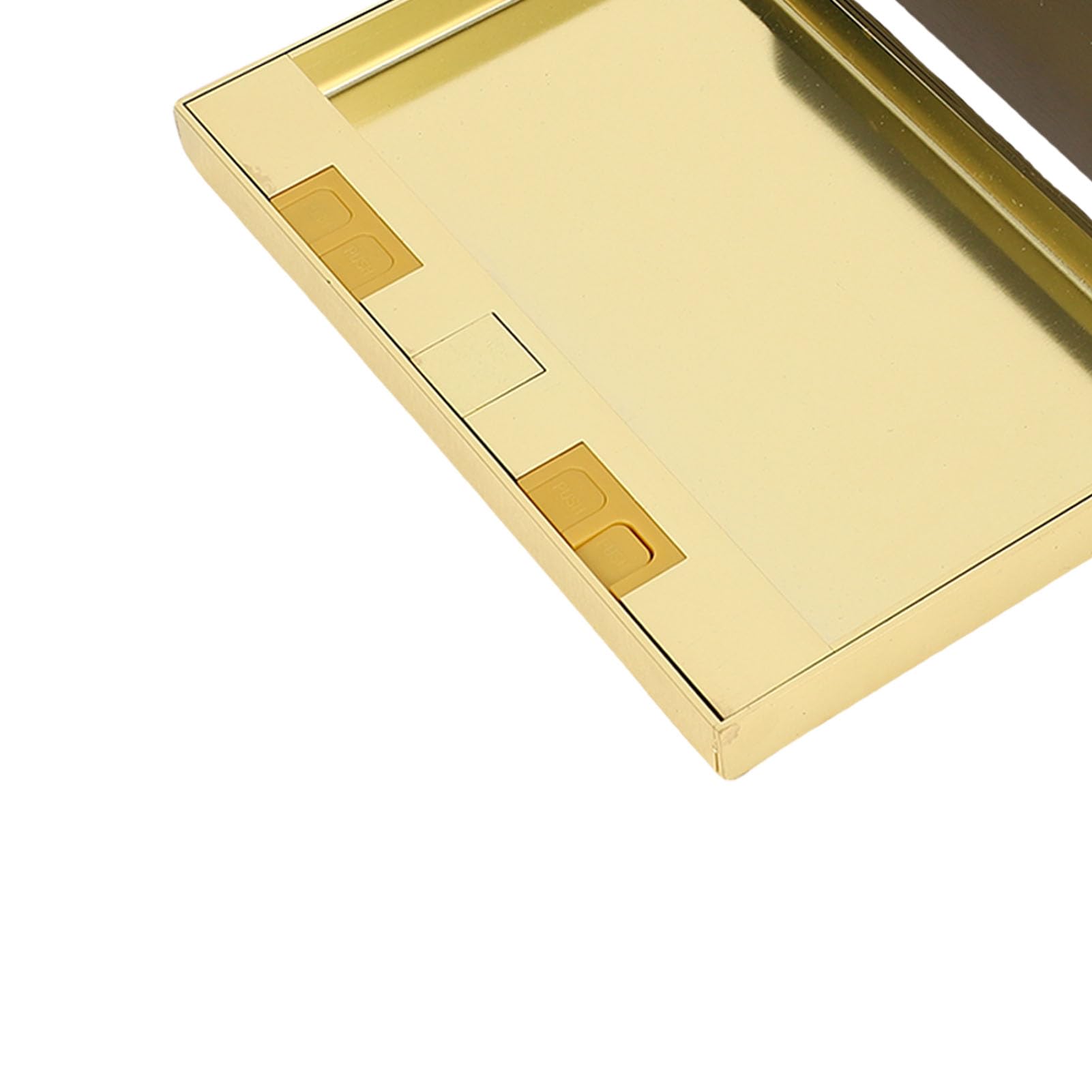 Generic Scatola di Derivazione da Incasso a Pavimento Kit Presa Piatta in Acciaio Inossidabile con 3 Uscite Capacità 4KW per Uffici, Hotel e Spazi Commerciali Soluzione di Alimentazione Elettrica