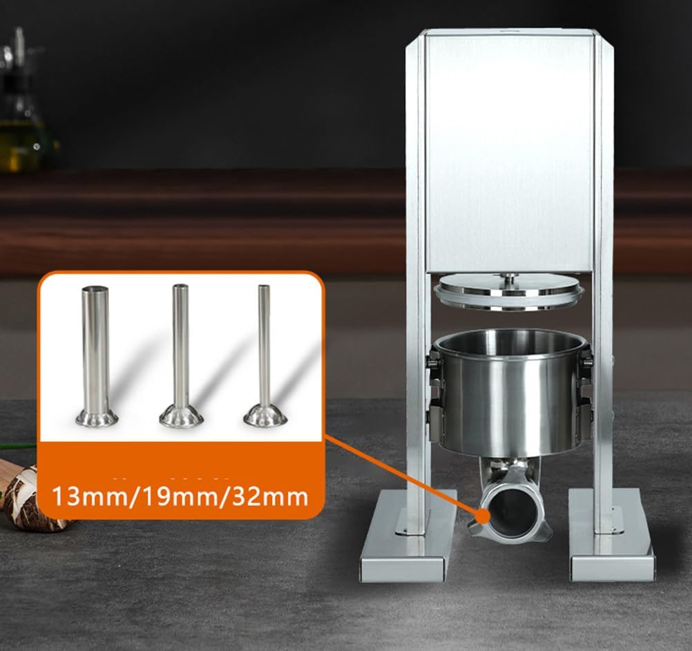 Electric Sausage Stuffer Machine, 2L Stainless Steel Vertical Sausage Maker with Foot Pedal,Dual Speed, Easy Clean Up Sausage Maker,