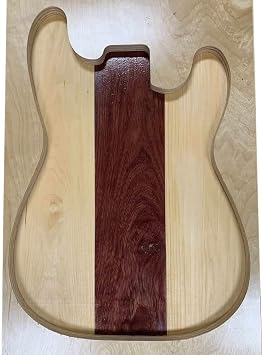 Explorer Electric Guitar Body Blank Wood, Variety of Luthier Wood to Choose from Purpleheart+ Basswood