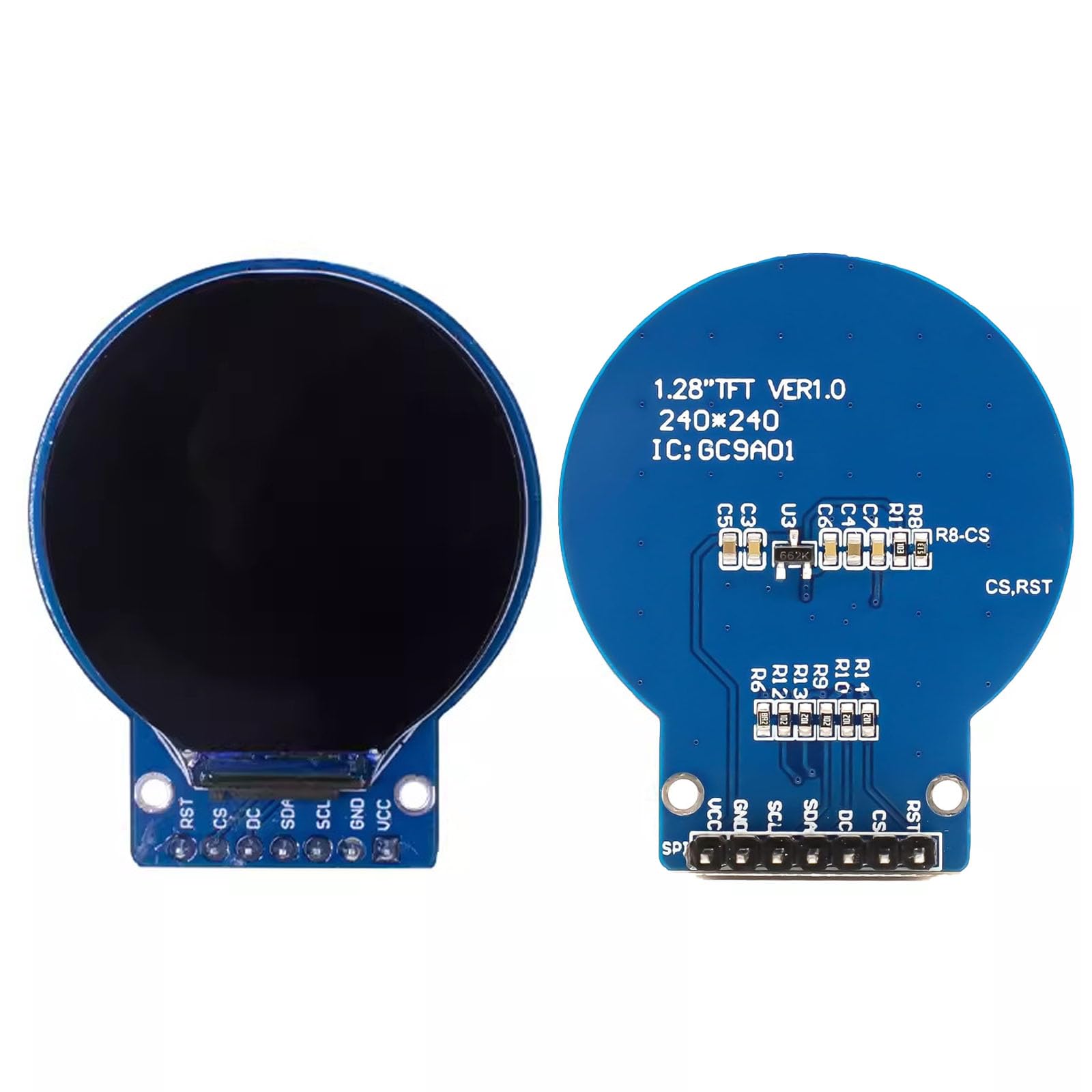 Ecran Oled Arduino Module LCD Circulaire 3 Écrans TFT Ronds GC9A01 1.28 ...