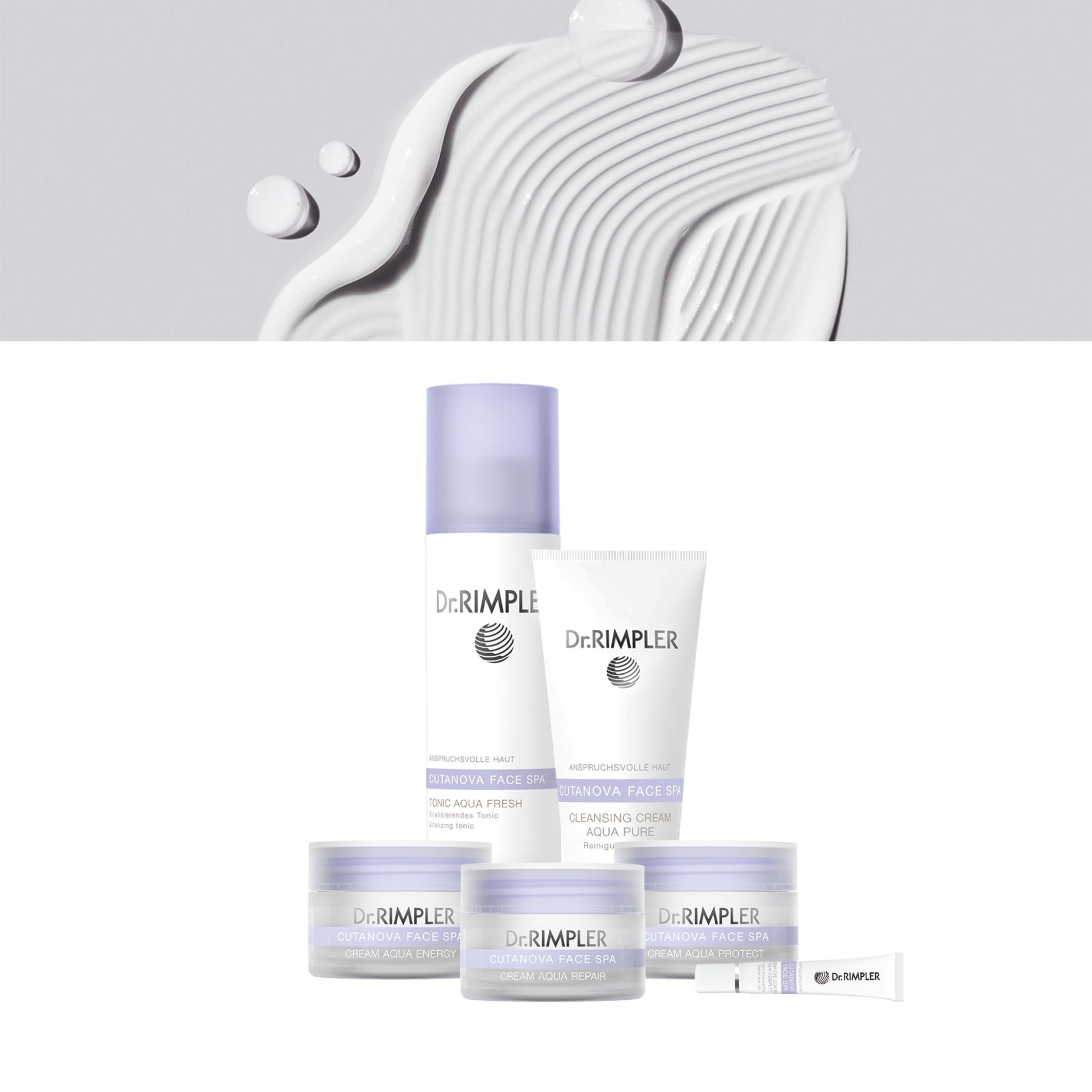 Dr. Rimpler Intensive Feuchtigkeitscreme "Cutanova Face Spa" mit Hyaluronsäure I Anti Aging Gesichtscreme 24 Stunden Effekt I Tages- und Nachtcreme, 50ml