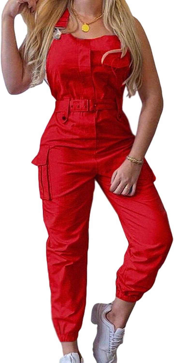 Women's Sleeveless Bib Overalls Jumpsuit with Bahrain Ubuy