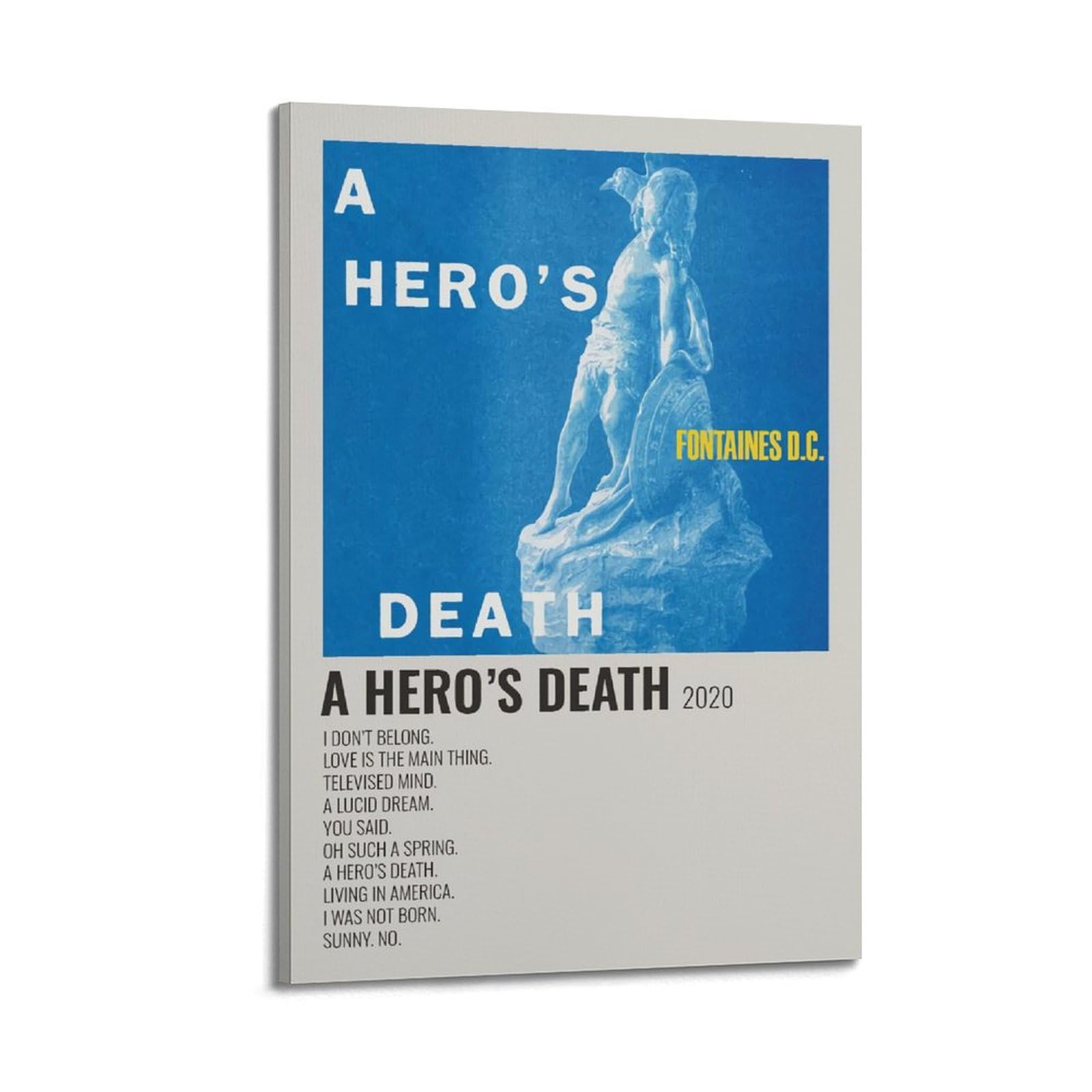 klouds Fontaines D.C. Poster A Hero's Death Poster Decorative Painting Canvas Bed Room Art Living Room Decor Modern Aesthetic Poster 24x36inch(60x90cm) Frame-style