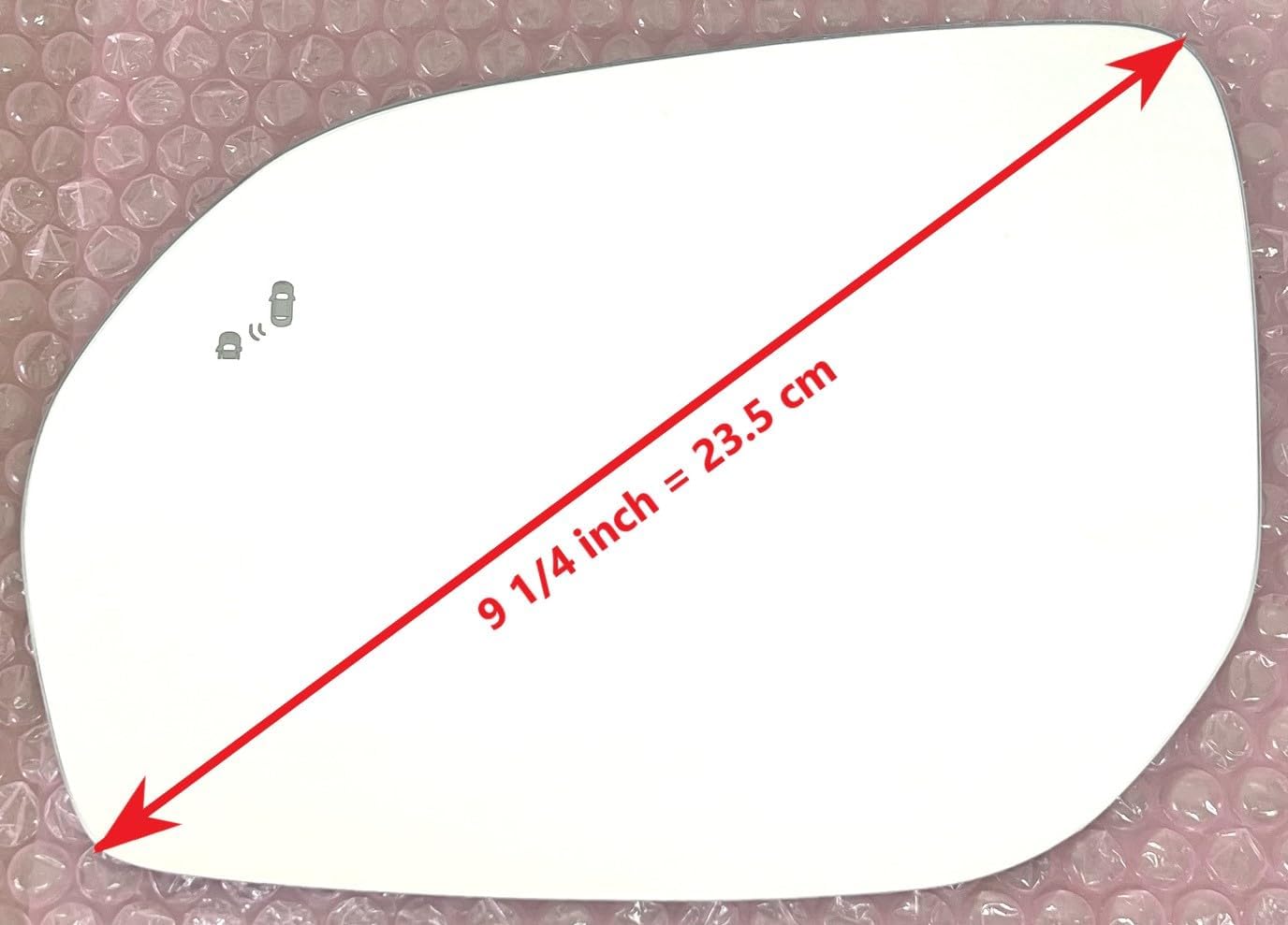Blind Spot Flat Mirror Glass with Full Size Adhesive for 2013-2019 Hyundai Santa Fe - 2019 Santa Fe XL Driver Side View Left LH