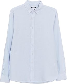 قميص بقصة عادية وأكمام طويلة للرجال من ال سي وايكيكي