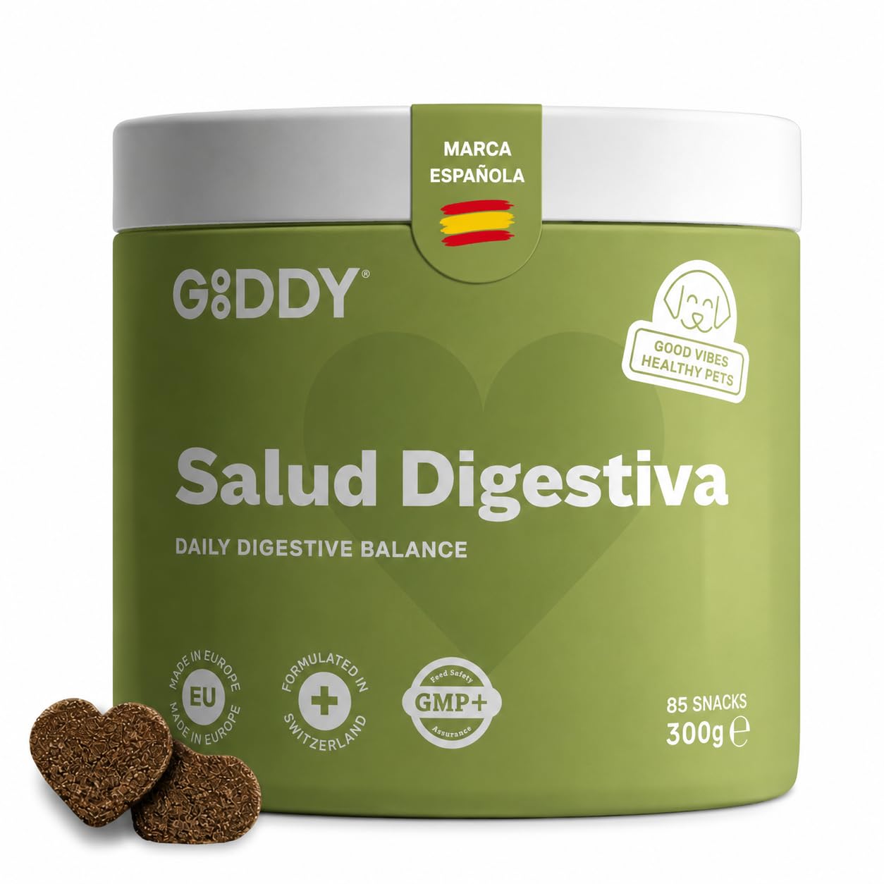 Snack Funcional masticable probiótico para Perros – 300 g – 8 cepas de bacterias, prebióticos y enzimas digestivas – favorece Salud intestinal, heces firmes y Sistema inmune