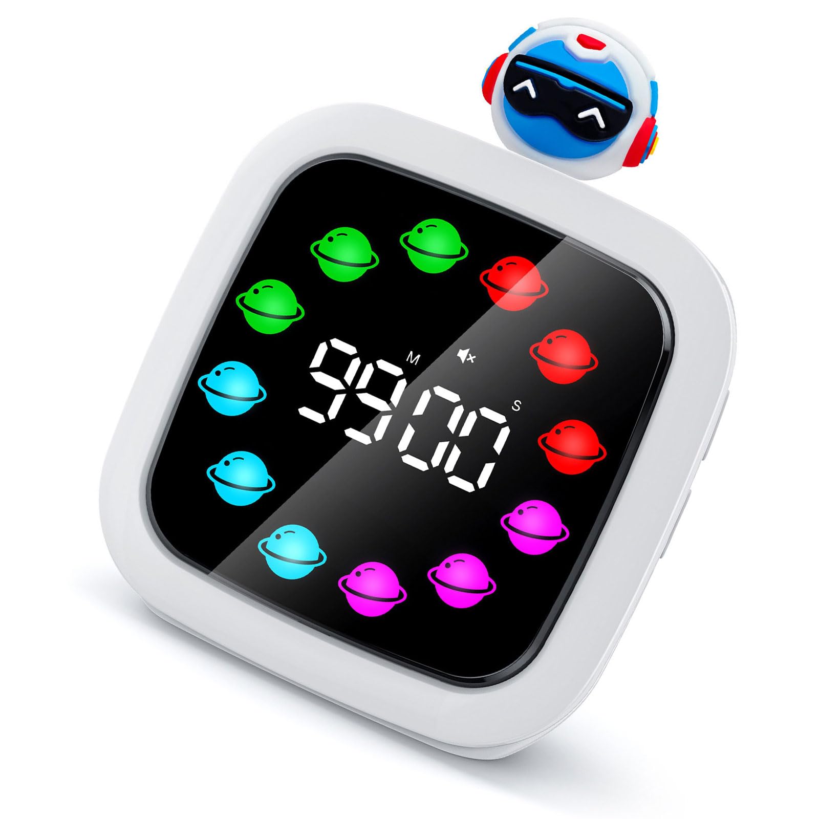 Tsophreniq Planet Countdown Timer 99 Minutes Digital Visual Desk Time Management Tool Kids Birthday Gift Visual For Kids