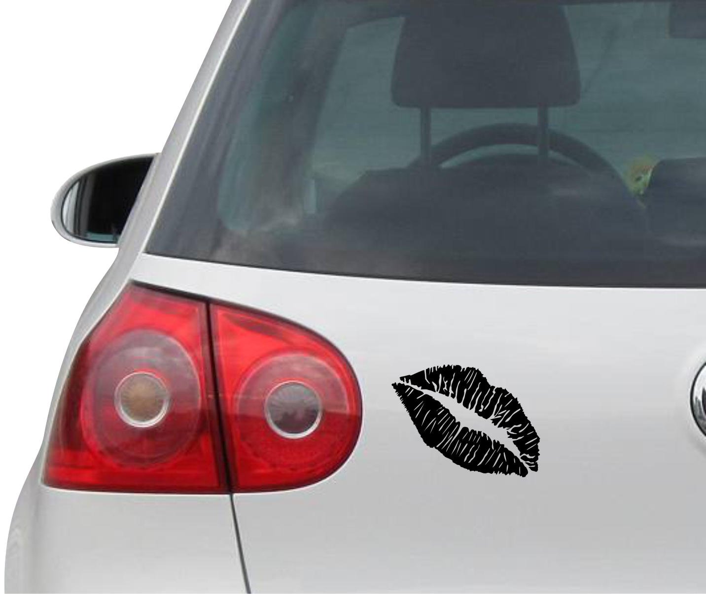 Adesivo Auto INDIGOS UG Kiss Mark, Fustellato JDM, Rosso, 146x113mm, Per Auto/laptop