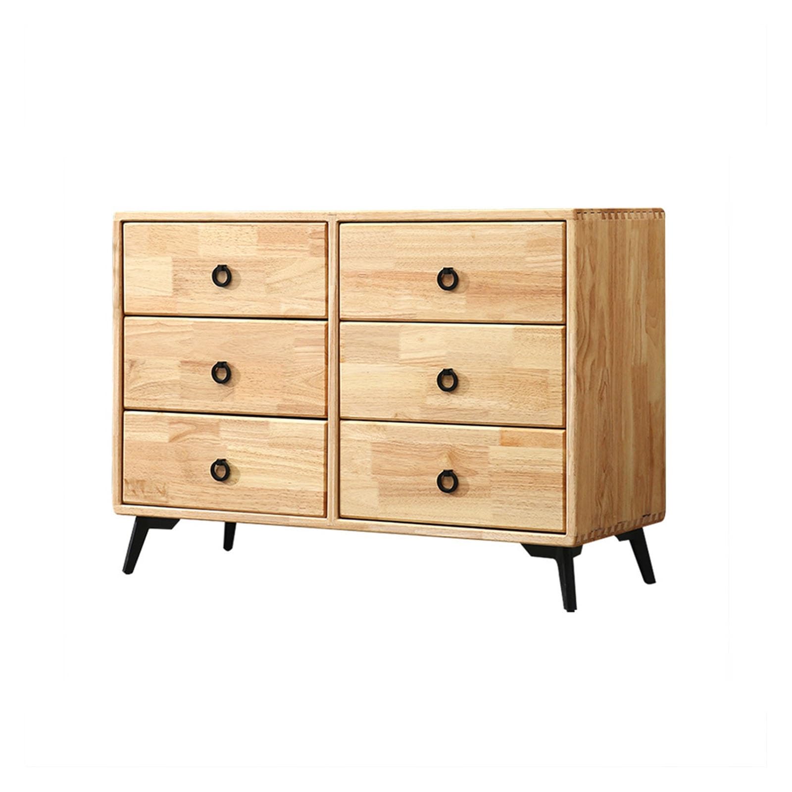 Komoda Komoda z szufladami do sypialni, elegancka komoda 6 szafka przechowywania metalowymi uchwytami i nogami garderoby w salonie Szafka do przechowywania