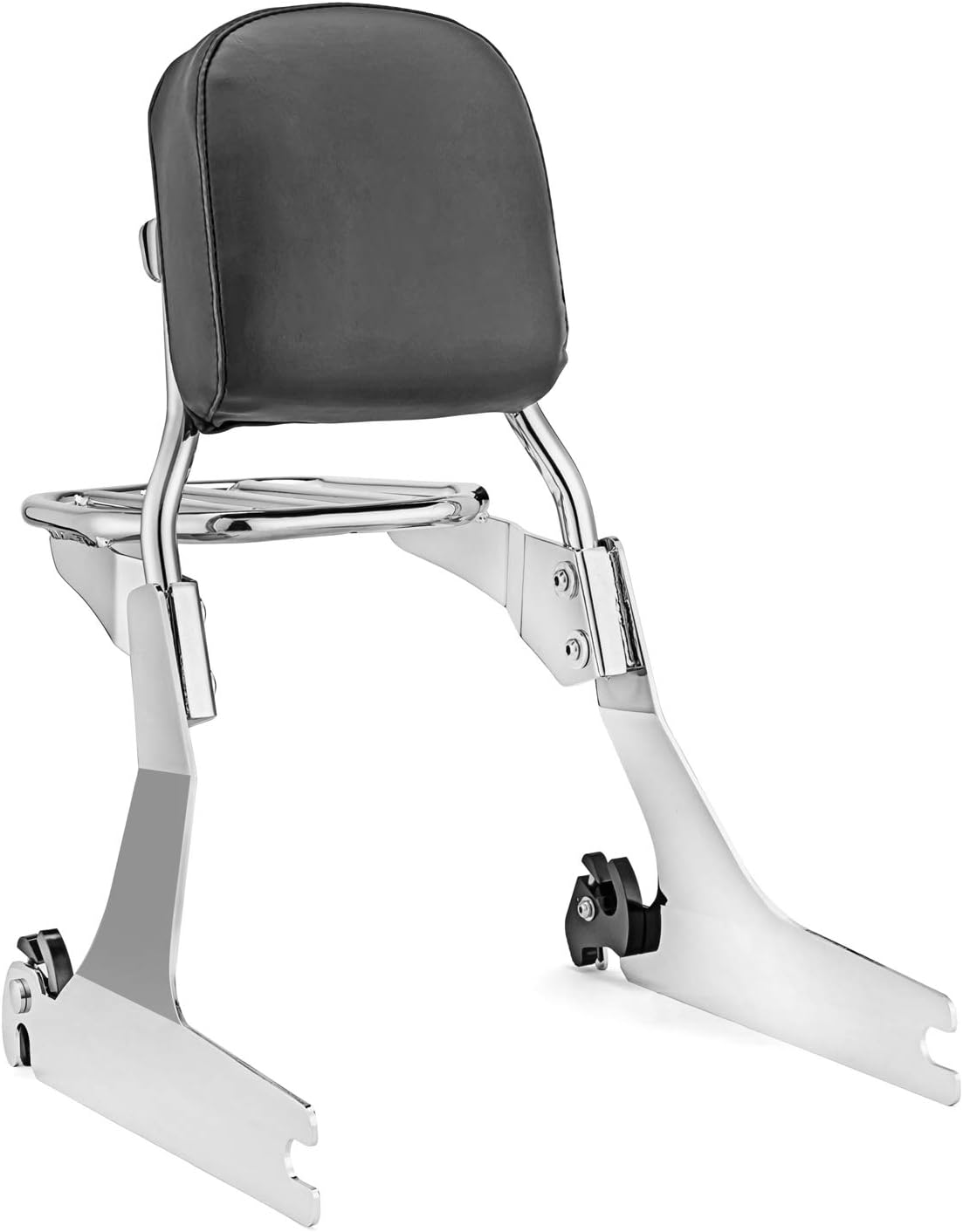 Wsays Standard Height Sissy Bar Passenger Backrest and Luggage Rack Compatible with Harley Dyna Low Rider Street Bob Super Wide Glide FXD FXDWG FXDB FXDC FXDLS FXDL 2006-2017, Chrome