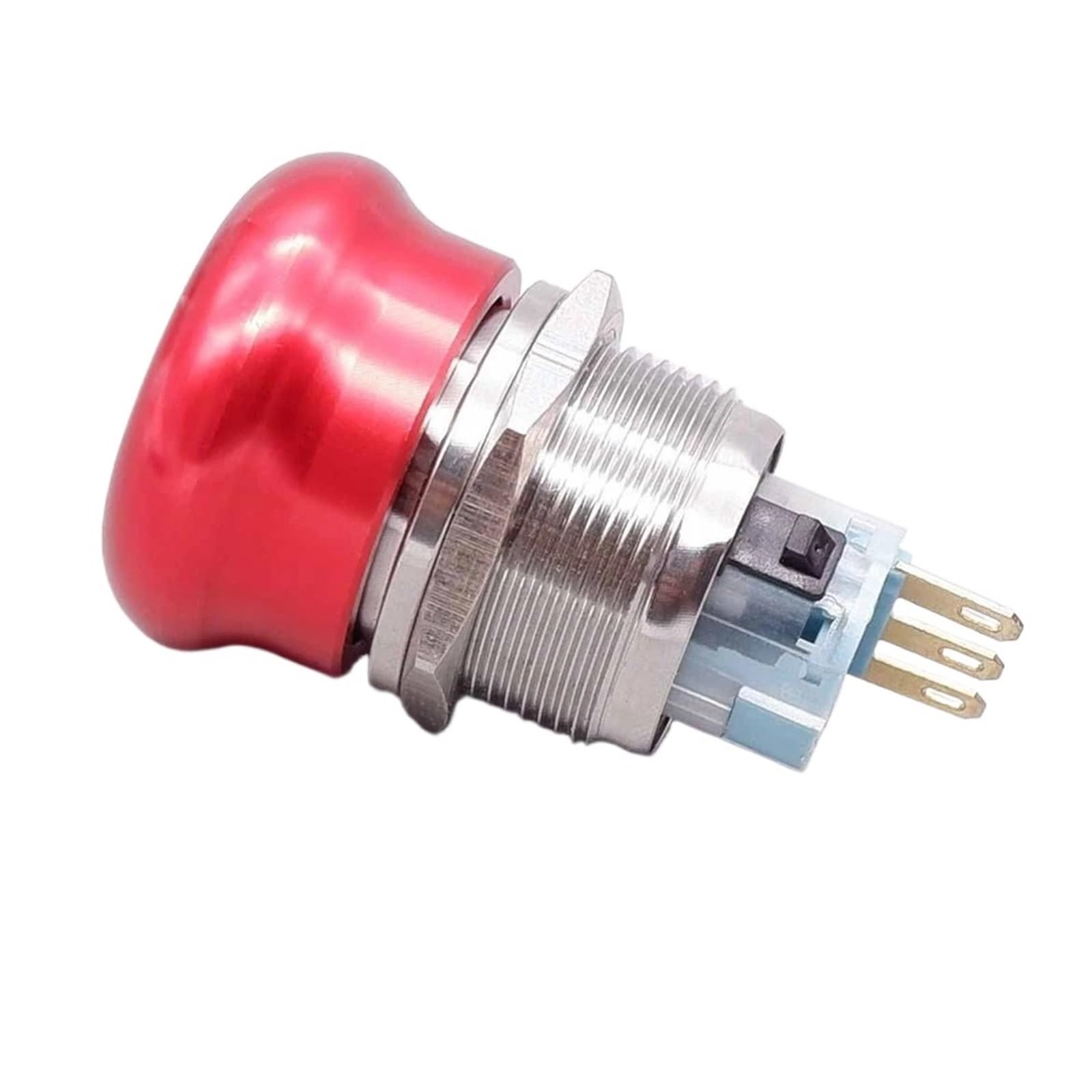Metalowy wyłącznik awaryjny, przycisk grzybkowy ze strzałką, przełącznik obrotowy, wodoodporny IP66, 1NO, 1NC, 2NO, 2NC, 22 mm, 1 szt. (22 MM_2NO2NC_WITH CONNECTOR)