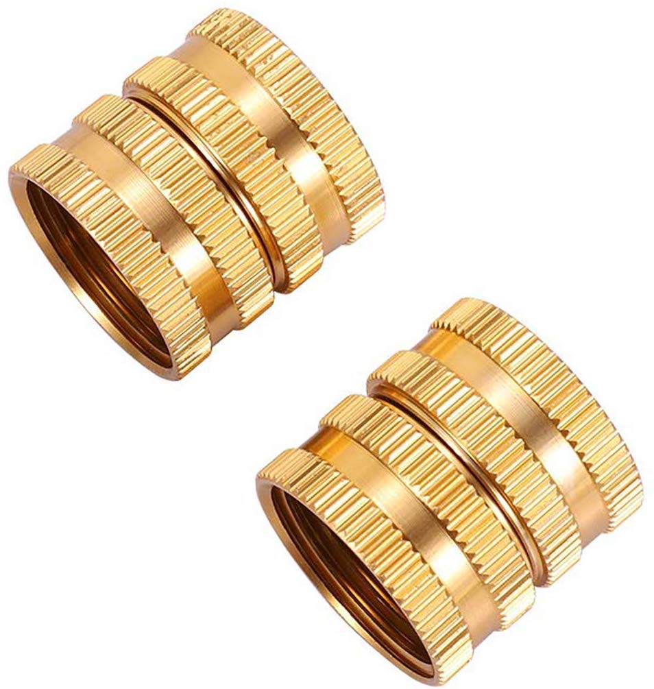 cozyou2-Pack 3/4" Aluminium Double Female Swivel Quick Connector Adapter