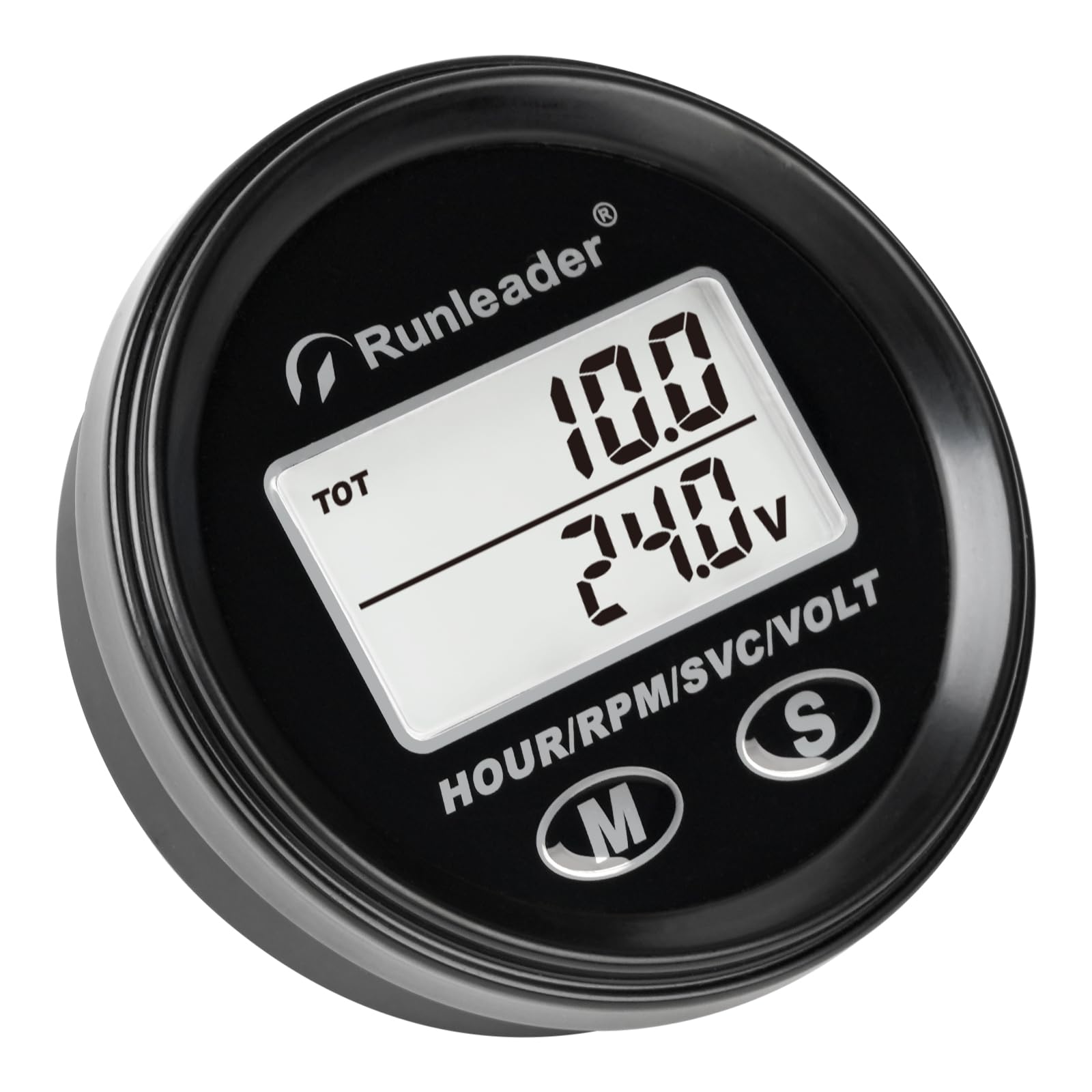 Runleader DC 8V to 65V Digital Hour Meter RPM Meter,Battery Volt Meter,Backlight Display,Waterproof Design for Lawn Mower Generator Outboard Motor Boat ATV etc.-image-35