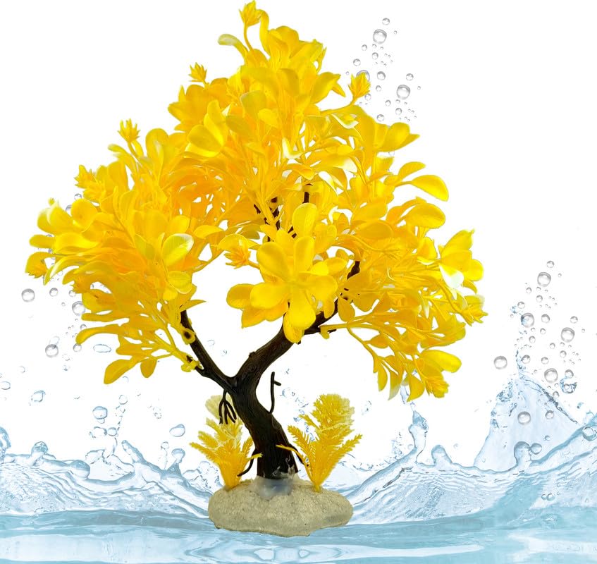 Jainsons Aquarium Artificial Plastic Plants Decoration, Tree Aquarium Decor, Goldfish Betta Fish Tank Decorations Hides Accessories 1 Pcs | Bonsai Yellow Ficus Tree/Plant (B0D2J7KN2D) Amazon Price History, Amazon Price Tracker