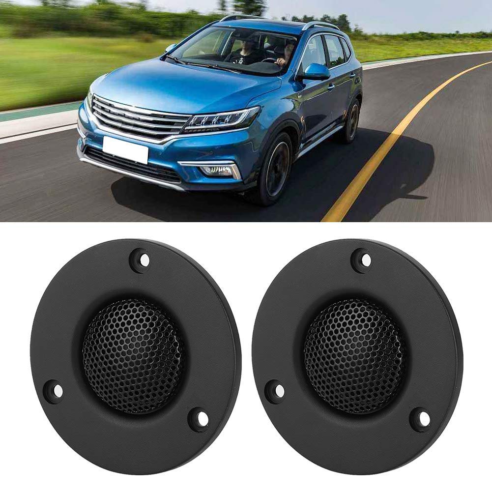 2Pcs Dôme Tweeter Haut-Parleur 25 cœurs 60W B7 Film en Soie Pure Diaphra e Treble Haut-Parleur Corne F0 KHz à 28 KHz Aimant N40 avec radiateurs