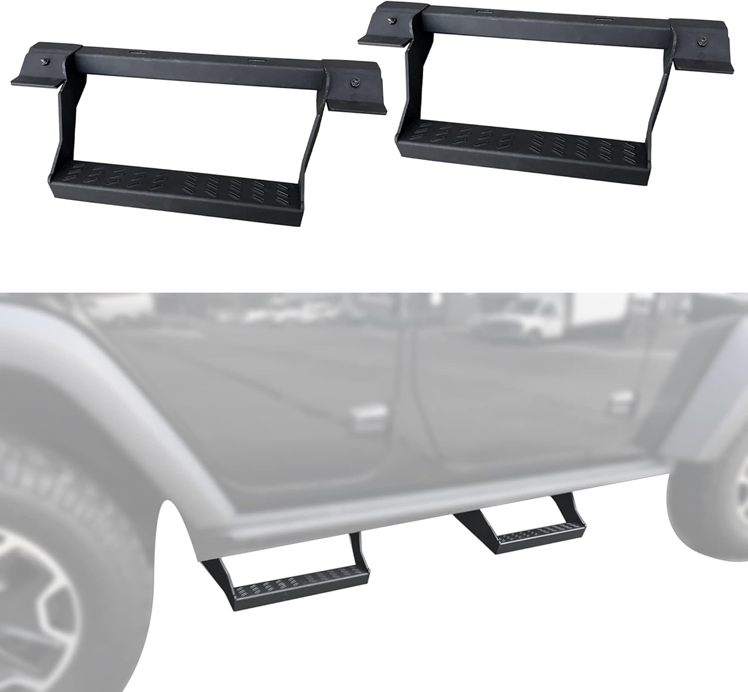 Side Steps for Jeep JK 2007-18 Compatible with Rubicon 2 Dr and Unlimited 4 Door - 15000