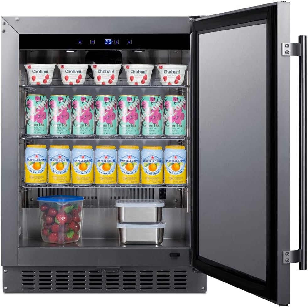 Summit SPR618OSADA Summit SPR618OADA 24 Inch Wide 30 Can Capacity Wine and Beverage Cooler Combo with Weatherproof Construction