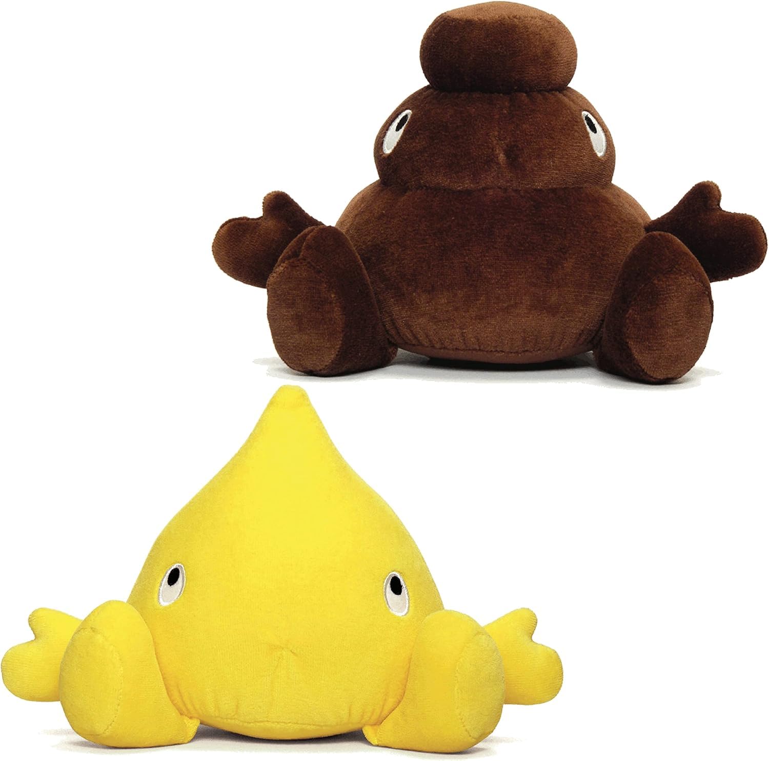 Pee&Poo Plush Toys Set - 2 Kids' Plush Toy Pillows for Playtime - Potty Training Toys, Pee and Poop Toys - Perfect Funny Gifts and Gag Gifts for Adults - 6 x 5.5 Inches Each