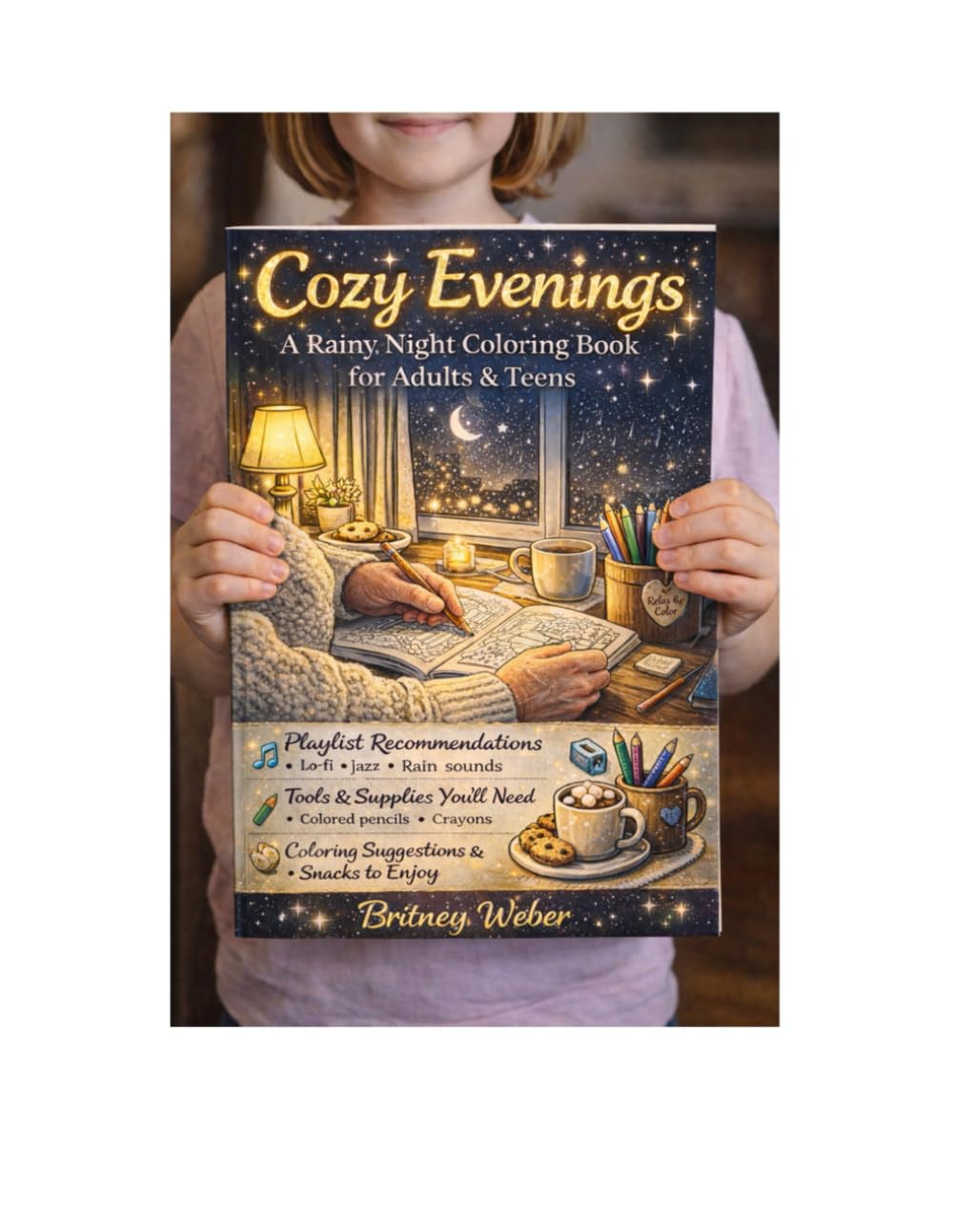 A Rainy Night Colouring Book for Adults & Teens: Relaxing Cozy Scenes for Stress Relief, Calm, and Peaceful Nights