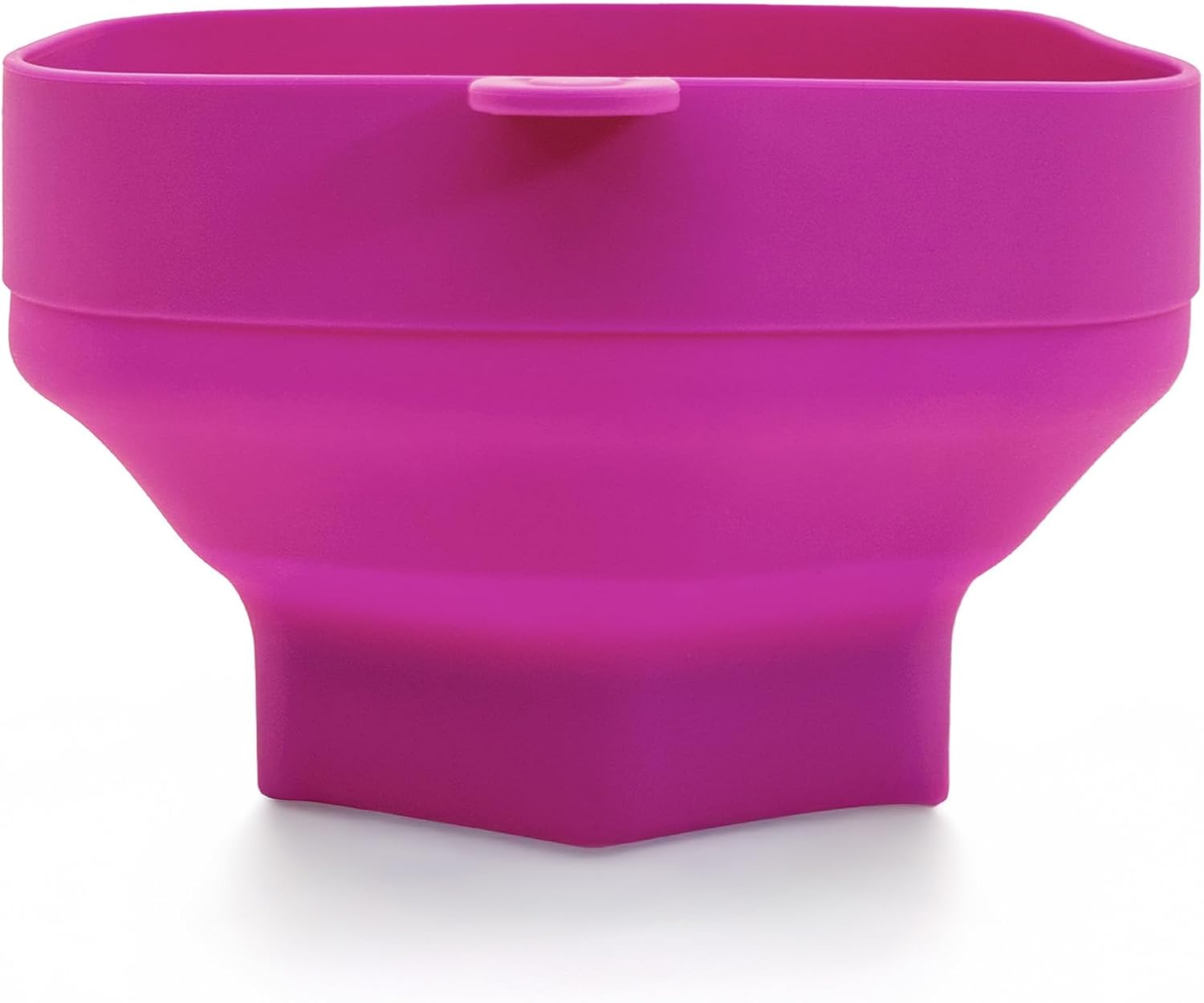 JOCCA - Hexagonal Collapsible Silicone Popcorn Maker for Microwave, Dishwasher Safe, Pink (Fuchsia Silicone), Includes Lid