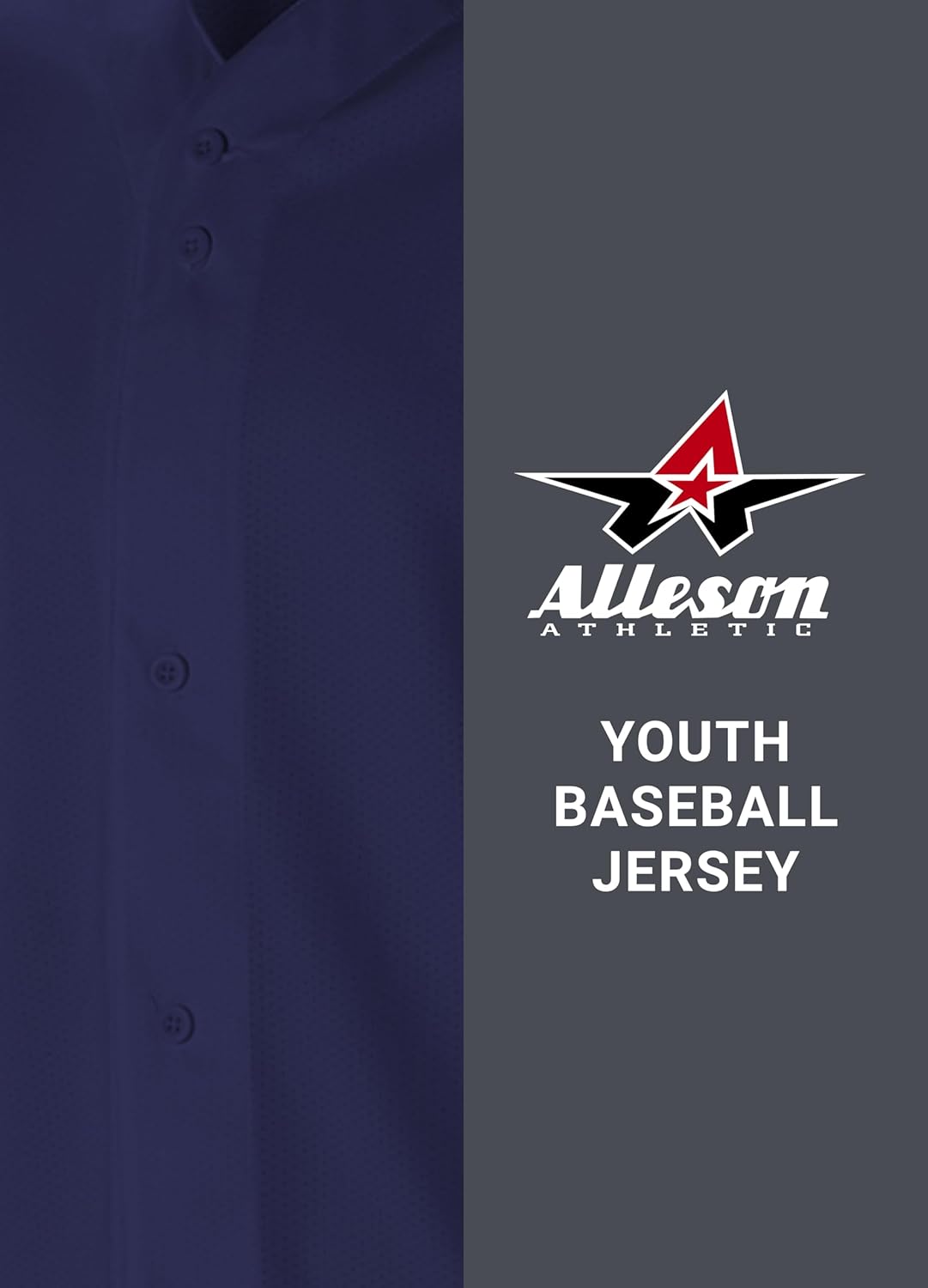 Alleson Athletic Boys' Full Button Baseball Jersey - Image 3