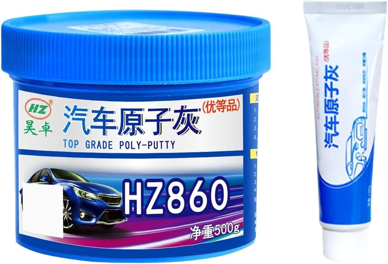 Automotive Body Filler Kit Hardener Paintable Filler Scratches Repair Putty for Auto SUV Wood Furniture Chips Damages