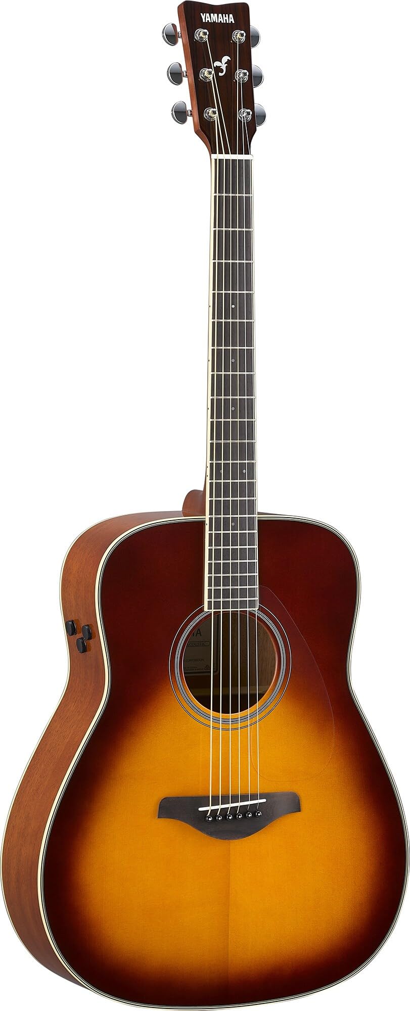Yamaha FG-TA Transacoustic Guitar w/ Chorus and Reverb, Brown Sunburst