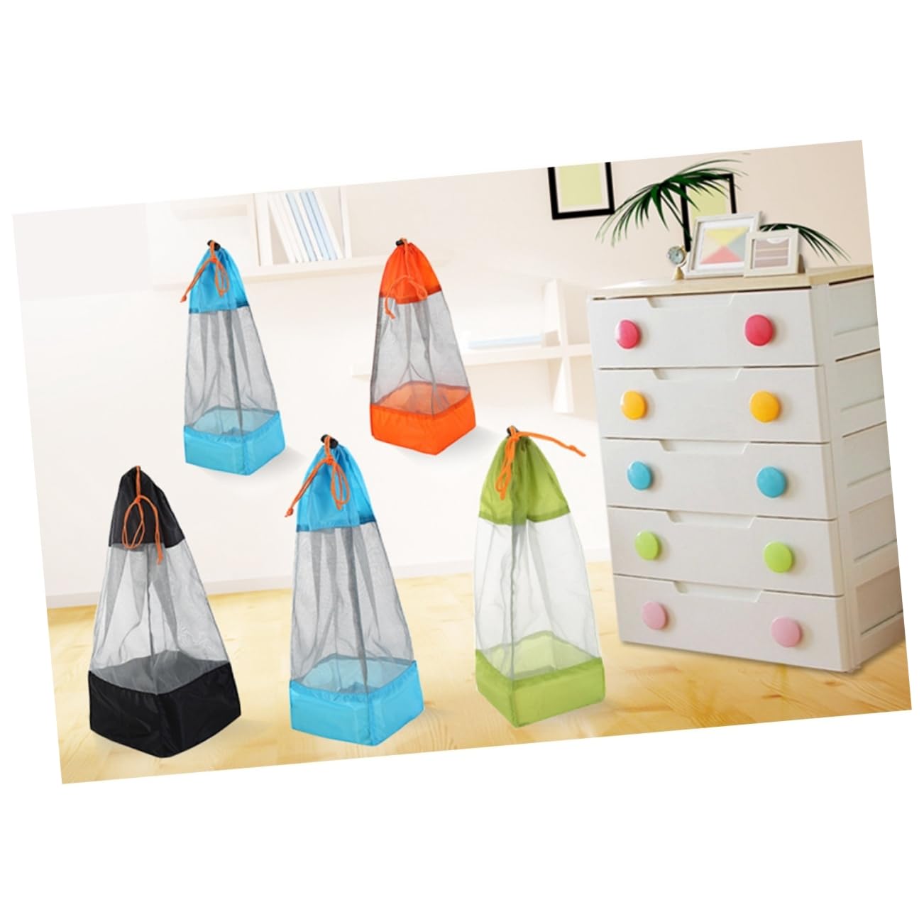 OHPHCALL Outdoor Mesh Storage Bag Compression Sack for Camping Hiking and Traveling Drawstring Closure