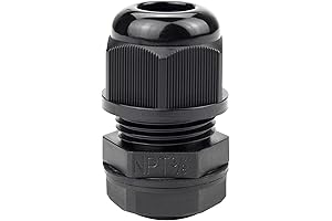 XHF Cable Glands 3/8" Waterproof Strain Relief Nylon Cord Grip, IP68 UL...