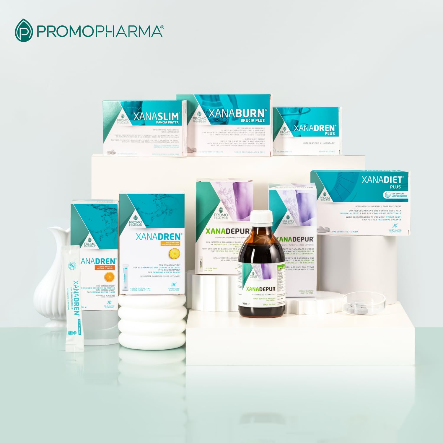 Xanadren MD - Integratore Alimentare, con Betulla, pilosella, equiseto, ortica - Per drenare liquidi in eccesso e favorire i naturali processi di diuresi - Ananas, 10 stick da 15 ml