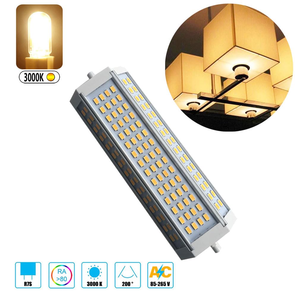 189mm dwustronne żarówki LED typu J 50W R7S 189mm lampa LED (wymiana żarówki halogenowej 500W J189), żarówki LED SMD 5630 żarówka wbudowany wentylator chłodzący