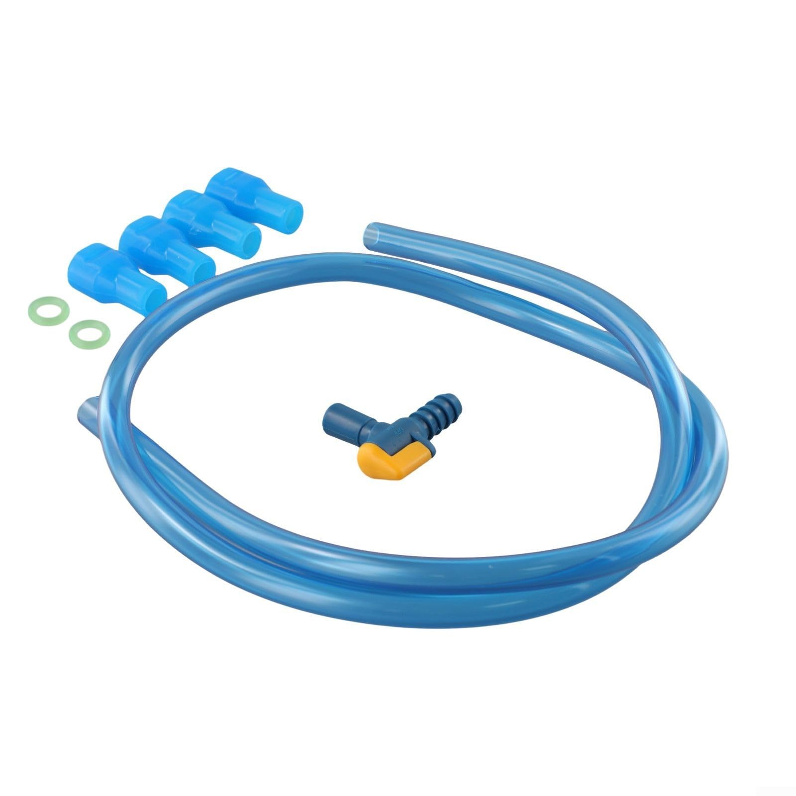 Hydration Pack Replacement Hose 100cm with Bite Valve and Mouthpiece Set, 3 Foot Drink Tube for Water Reservoir, Flexible PP Drinking Tube with Shut Off Valve, Bite Nozzle for(A Kits)
