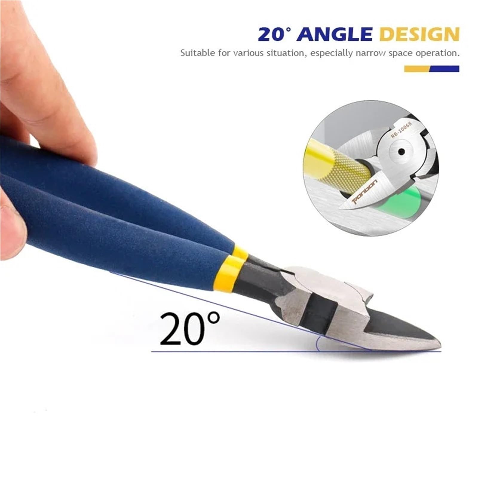 Alicates de corte diagonal de 5/6 pulgadas, herramienta for pelar cables, cortador lateral, rebabas for cables, alicates for electricistas, herramientas manuales de reparación de bricolaje, 1 unidad(6