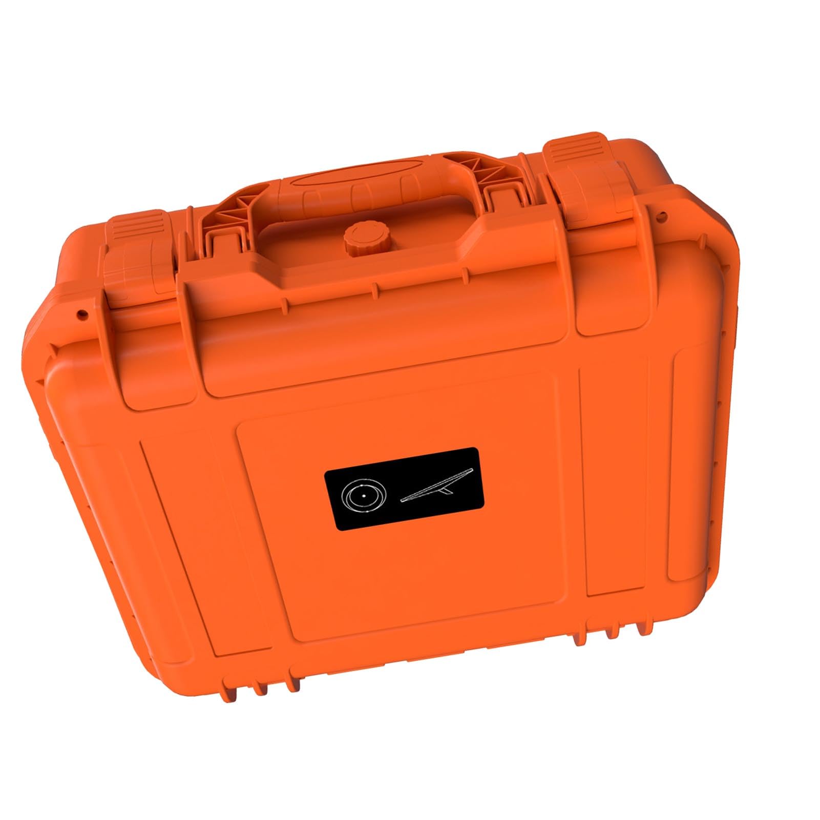 Estuche de Almacenamiento Duradero para Mini Antena, Caja de Transporte Resistente a Impactos con Cerradura de Seguridad para Viajeros, Color Naranja