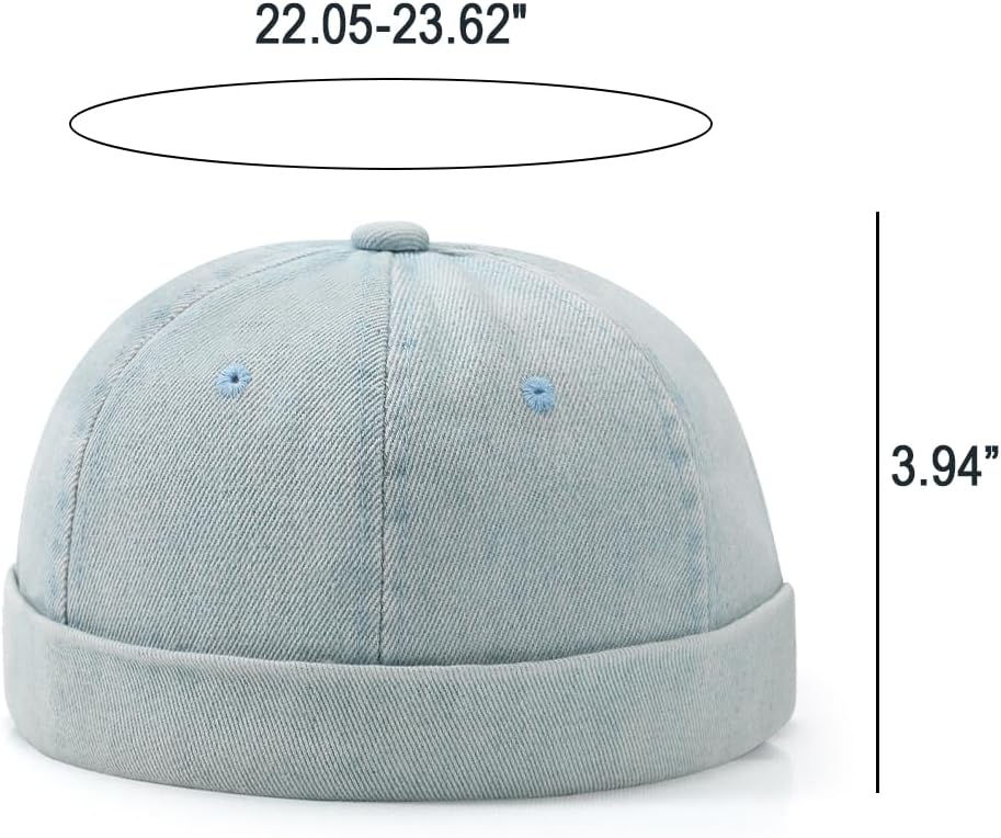 Brimless Hat for Men Women Docker Cap Vintage Sailor Beanie Cap - Image 6