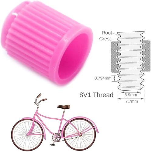 Miniatura 3 de Tapón de válvula de neumático de concienciación sobre el cáncer de mama, TPMS Safe Schrader Valve 8V1 compatible con bicicleta, motocicleta,