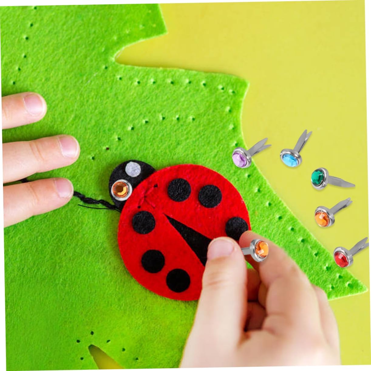 PERSELOSO 50Pcs Adorable Brads Decorative Fasteners for Scrapbooking Handmade Nail Art Supplies for Craft Projects and DIY Decorations