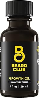 Beard Club - Beard Growth Oil - Grow A Thicker Fuller Beard, Fill in Patches - Healthy Natural Castor, Coconut and Avocado Beard Growth Serum to Stimulate Thicker, Fuller, Healthier Facial Hair Growth