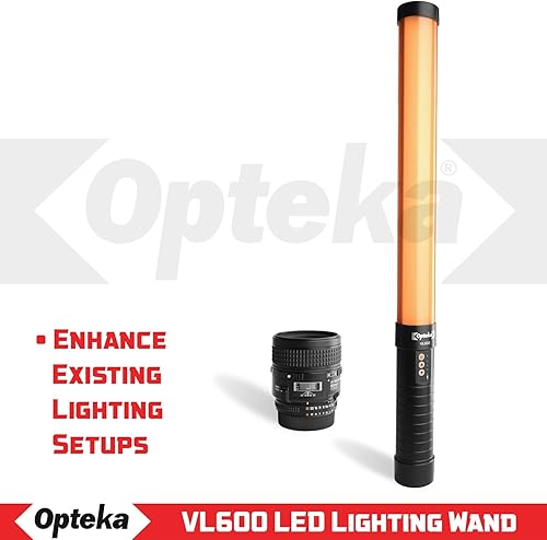 Miniatura 8 de Opteka VL600 estudio profesional LED Portátil, Varita de iluminación para fotografía
